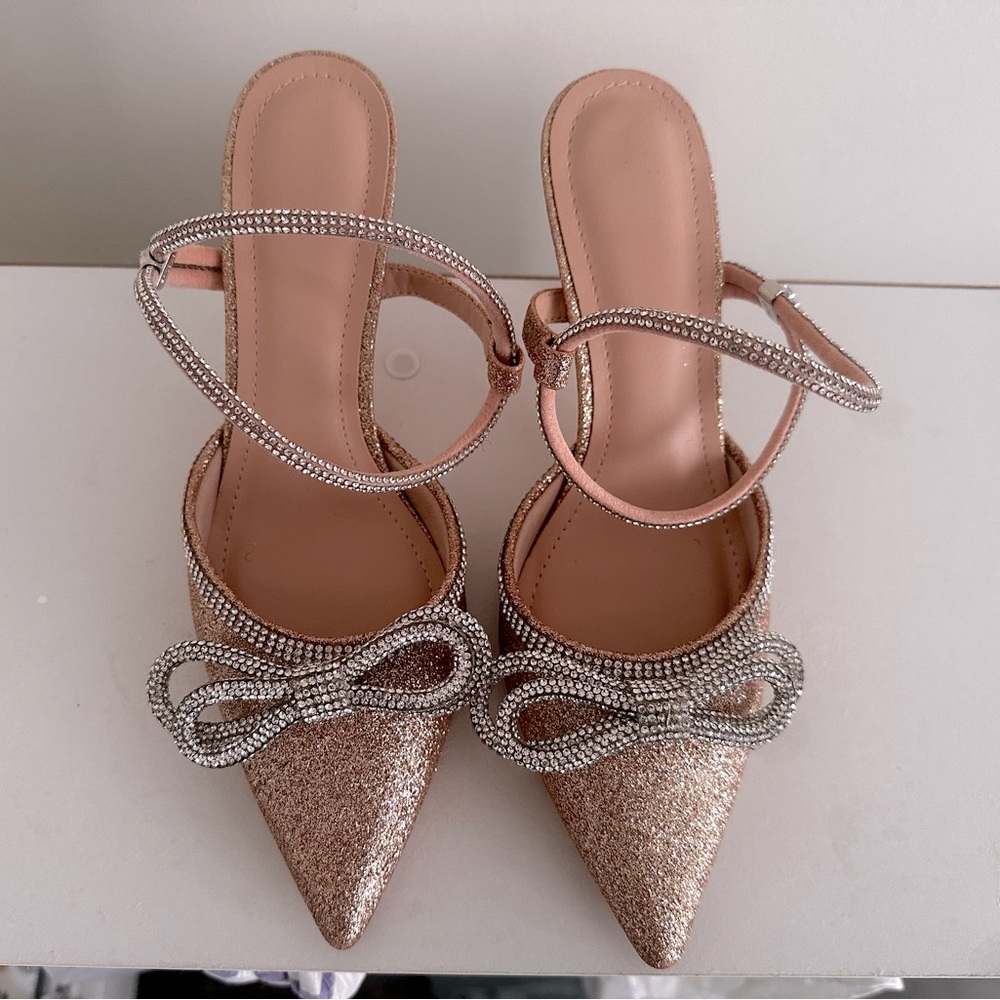 Gold and Rhinestone Shoes - Picture 4 of 7